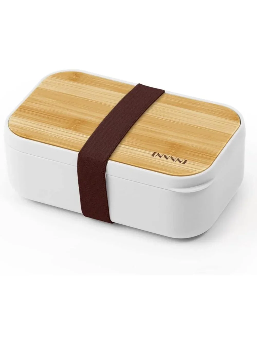 Stylish Bento Box Lunch Container - Bamboo Lid, Microwave & Dishwasher Safe